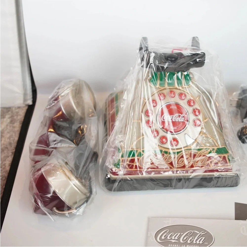 Vintage Coca-Cola Illuminated Stained Glass Telephone Tiffany Style Brand New